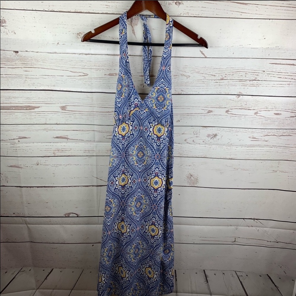 Tommy Hilfiger Blue Print Halter Sundress